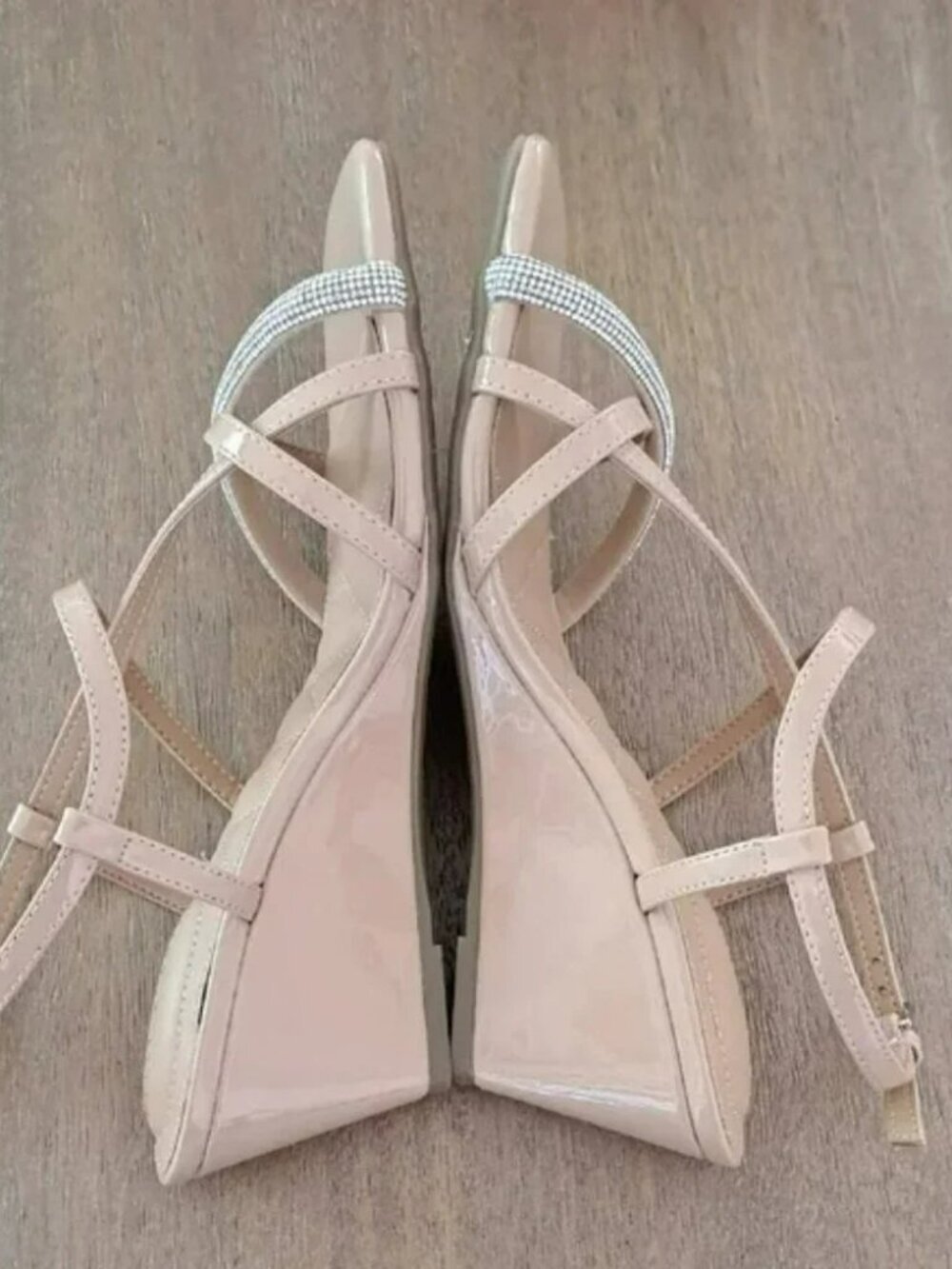 Kelly & Katie Sassy Wedge Sandal - Color: Nude - Size: 7 - Picture 6 of 10